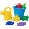 Набор д/песка №32 (ведро большое, совок, грабли, 4 формочки, лейка) 25х21х19см в сетке 15591/АТ