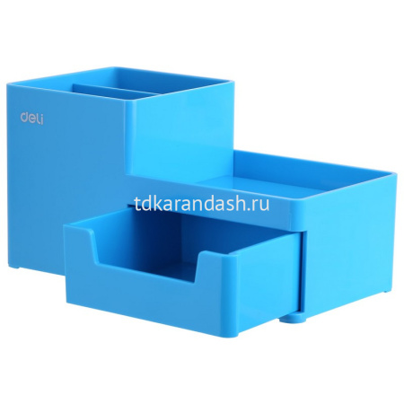 Подставка-органайзер "Rio" 17,5x9x9,2см 4 отделения, пластик, голубой EZ25130 от магазина "Карандаш"