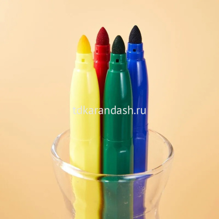 Фломастеры 12 цветов "Color wow" утолщенные смываемые картон EC170-12 от магазина "Карандаш"