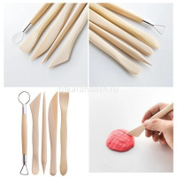 Набор инструментов для моделирования 34шт. металл/дерево в пенале-скрутке Y10785-24 от магазина "Карандаш"