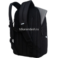 Рюкзак 29х41,5х18см, 740гр, 2 отделения, 2 кармана, черный/серый световозвращающий RU-534-1/2 от магазина "Карандаш"