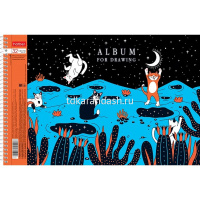 Альбом для рисования А4 32л "Дотянуться до небес" на спирали, перфорация на отрыв, 5 дизайнов от магазина "Карандаш"