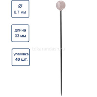 Набор игл для закалывания 40шт. "Ромашка" 0,7х33мм белые, в пластиковой упаковке P-040 от магазина "Карандаш"