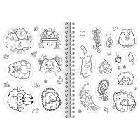 Раскраска-стикербук "Котики. Выпуск 1" А5 на спирали 12стр. 12 наклеек 12Р5нгр_30885 от магазина "Карандаш"