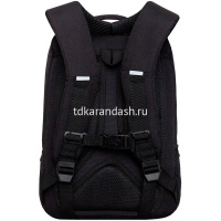 Рюкзак 26х39х19см, 700гр, 2 отделения, 3 кармана, черный/салатовый "Мяч" RB-656-3/2 от магазина "Карандаш"