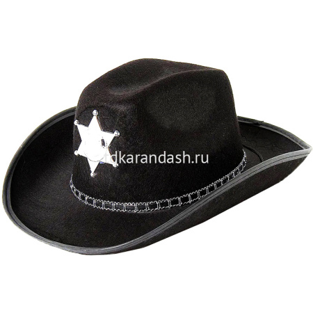 Шляпа Шерифа 2 цвета Y7202-18 от магазина "Карандаш"