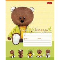 Тетрадь А5 12л косая линия "Лесята" на скобе 5 дизайнов 080090 от магазина "Карандаш"