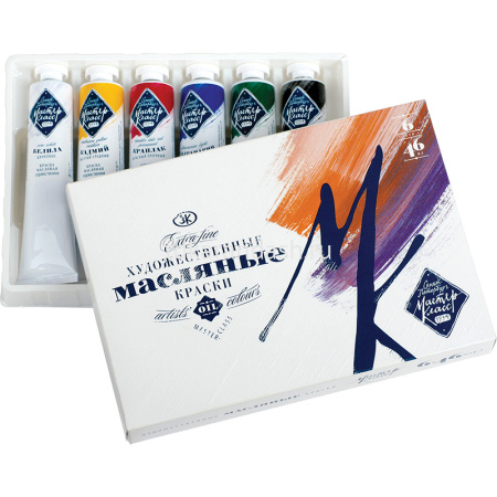 Краски масляные 6 цветов 46мл туба Мастер Класс 1141083 от магазина "Карандаш"