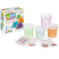 Набор слаймов "Мялка-жмялка" прозрачная 4шт. (наполнитель) SLI38 от магазина "Карандаш"