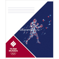 Тетрадь А5 12л клетка "Команда России" на скобе 5 видов 12Т5В1/46657 от магазина "Карандаш"