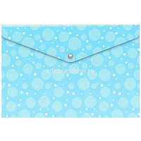 Папка-конверт на кнопке "Pastel Dots" А4 пластик, полупрозрачная 53292 от магазина "Карандаш"