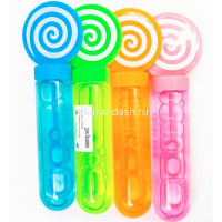 Мыльные пузыри "Леденец" 14см, 3 отверстия, 4 цвета PS2550 от магазина "Карандаш"