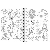 Раскраска-стикербук "Собачка с шариками" А5 на спирали 12стр. 12 наклеек 12Р5нгр_31672 от магазина "Карандаш"