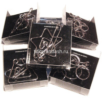 Головоломка металлическая 12х10см 6 видов Y9665-19 от магазина "Карандаш"