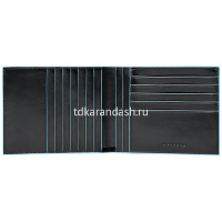 Кошелек "Blue Square" 12,5х9,5х1,5см 1 отделение, черный, натуральная кожа PU1241B2R/N от магазина "Карандаш"