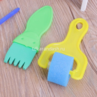 Набор валиков 4шт с лотком 20х12,5см, размер ассорти, поролон MB2421 от магазина "Карандаш"