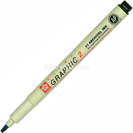 Ручка капиллярная "Pigma Graphic 2" 2мм черная XSDK2#49