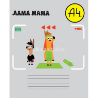 Тетрадь А5 12л косая линия "А4Lama. Влад А4" на скобе 5 дизайнов 12Т5В6/090572 от магазина "Карандаш"