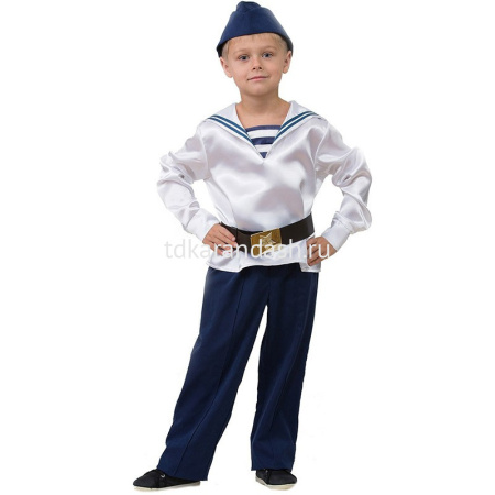 Карн.костюм Матрос парадный р.32 рост 122см (матросска, брюки, пилотка, пояс) 5703-32