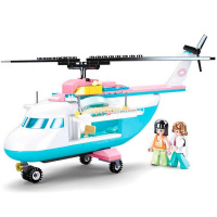 Конструктор "Розовая мечта. Врач на вертолете" 163 детали 28х23х5см пластик (2 фигурки) M38-B0798 от магазина "Карандаш"