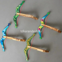 Арбалет 28х20см дерево 3 стрелы 6см на присосках Y10314-24 от магазина "Карандаш"