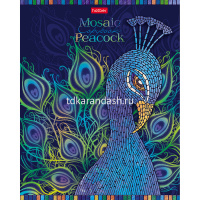 Тетрадь А5 48л клетка "Мозаика" на скобе, фольгирование, 5 дизайнов 48Т5КфA1/054898 от магазина "Карандаш"