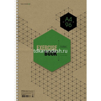 Тетрадь А4 96л клетка "Графика" жесткая подложка на гребне крафт 4 дизайна 066132 от магазина "Карандаш"