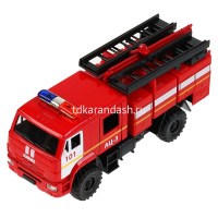 Машина "Kamaz. Пожарная 43502" инерционная, металл 15см (открывающиеся двери) KAM43502-15FIR-RD от магазина "Карандаш"