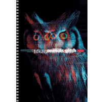 Тетрадь А4 80л клетка "Расфокус" на спирали глянцевая ламинация 4 дизайна 083175 от магазина "Карандаш"