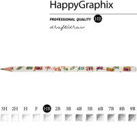 Карандаш чернографитный "Happy Graphix. Яркие совы" НВ 21-0030/01 от магазина "Карандаш"