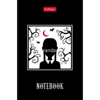 Блокнот А7 48л "W-wednesday" клетка, склейка, 3-х цветный блок, 5 дизайнов 083530 от магазина "Карандаш"