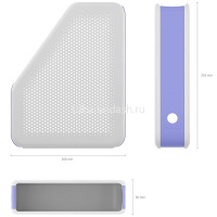 Лоток д/бумаг вертикальный "Forte Pastel" ширина 7,5см белый с фиолетовой вставкой, пластик 55619 от магазина "Карандаш"