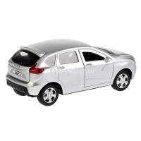 Машина "Lada Xray" серебристая, инерционная, металл 12см (открывающиеся двери) XRAY-SL от магазина "Карандаш"