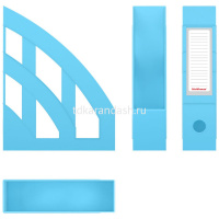 Лоток д/бумаг вертикальный "Office Pastel" ширина 7,5см голубой, пластик 55580 от магазина "Карандаш"