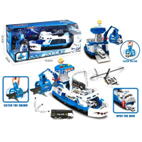 Парковка "Полицейский катер" 35х12х11см с набором машин, пластик (свет, звук) 2254340/660-S01 от магазина "Карандаш"