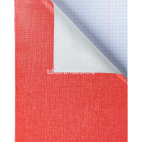 Тетрадь А5 48л клетка красный бумвинил металлик на скобе 48Т5бвВ1/061251 от магазина "Карандаш"