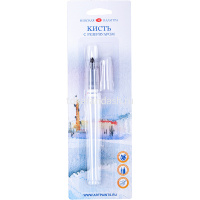 Кисть синтетика с резервуаром круглая №1 (2,5мм) в блистере 1571031201 от магазина "Карандаш"