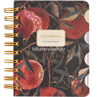 Записная книжка А6 120л "Art journal. Гранат" линия/точка, на спирали, с разделителями 3-568/16 от магазина "Карандаш"