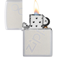 Зажигалка "Satin Chrome Logo" 38x13x57мм латунь/сталь, серебристая, матовая 29701 от магазина "Карандаш"