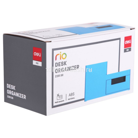 Подставка-органайзер "Rio" 17,5x9x9,2см 4 отделения, пластик, голубой EZ25130 от магазина "Карандаш"