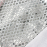 Колпак Деда Мороза 28х37см с блестящими ромбиками, серебро Y10230-24 от магазина "Карандаш"