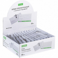 Бейдж 90х57см горизонтальный, с булавкой и клипом, пластик прозрачный NB_076089 от магазина "Карандаш"