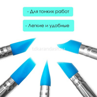 Набор кистей для моделирования силикон 5шт. (плоская, круглая, скошенные 3шт.) Y10765-24 от магазина "Карандаш"