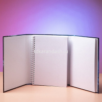 Скетчбук А5 14,5х21см 80-50л 100г/м2 "Нежность" на закрытом гребне, на резинке, твердая обложка от магазина "Карандаш"