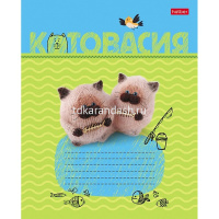 Тетрадь А5 18л клетка "КотоВасия" на скобе 5 дизайнов 18Т5В1/075167 от магазина "Карандаш"