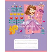 Тетрадь А5 12л крупная клетка "София Прекрасная" на скобе 5 дизайнов 12Т5В8 /068754 от магазина "Карандаш"