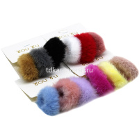 Резинка для волос 4см 3 шт. 3 цвета пушистые, 4 вида 11896-24 от магазина "Карандаш"