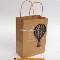 Пакет подарочный 26х32х11см крафт, с рисунком 4вида Y7061-18 от магазина "Карандаш"