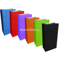 Пакет подарочный 24х13х8см 6 цветов без ручки Y10577-24 от магазина "Карандаш"