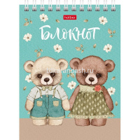 Блокнот А6 40л "Любимые топтыжки" клетка гребне 6 дизайнов 40Б6В1гр/079619 от магазина "Карандаш"